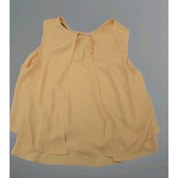 Womens Zara Basic Sleeveless Tulip Top Size XS Summer Beach Boho Festival Yellow - Picture 1 of 4